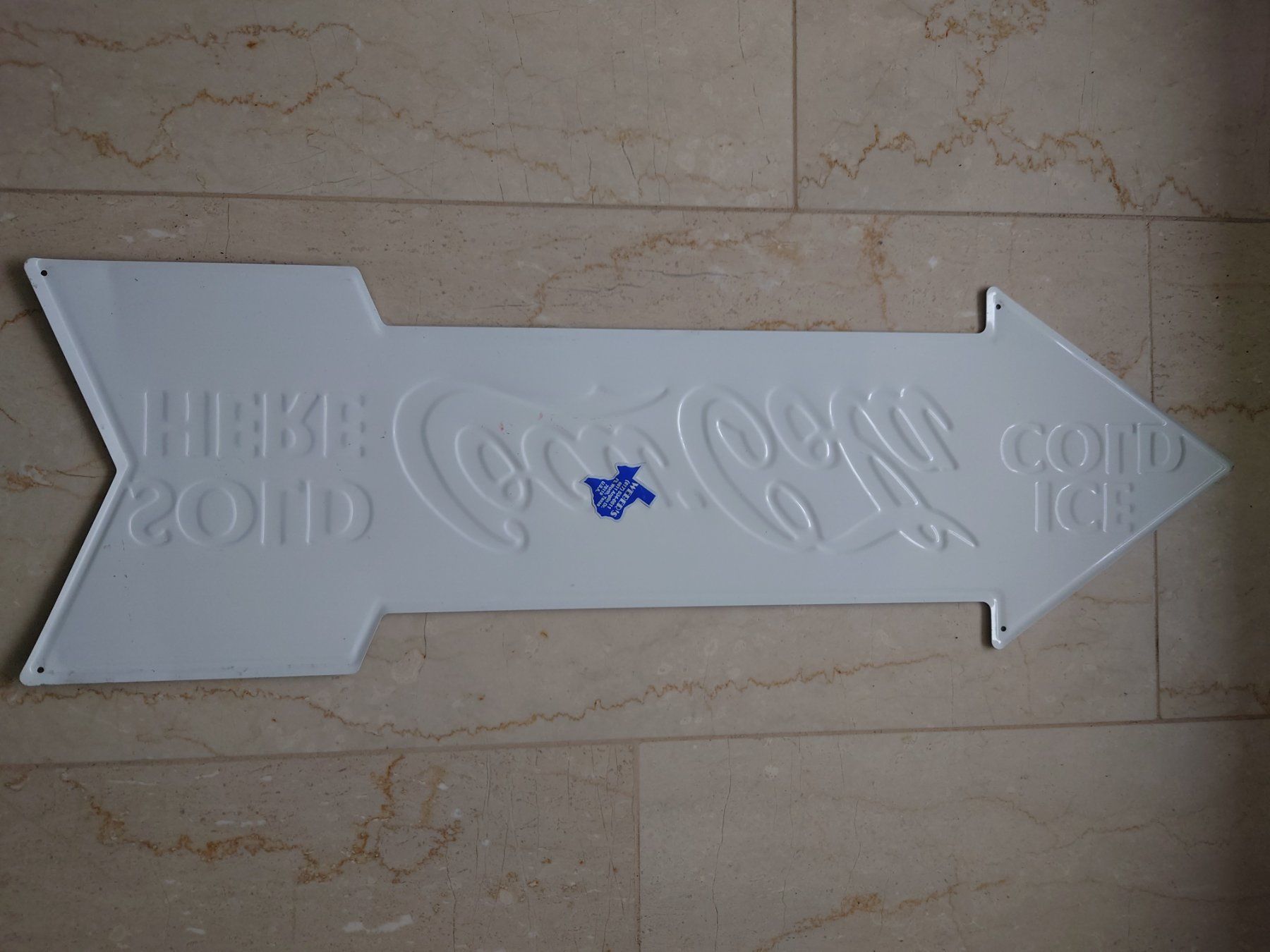 Coca-Cola Insegne: Coca Cola Blechschild von 1990 aus den USA – Usato da Abtwil SG venduto da rabbit64 2