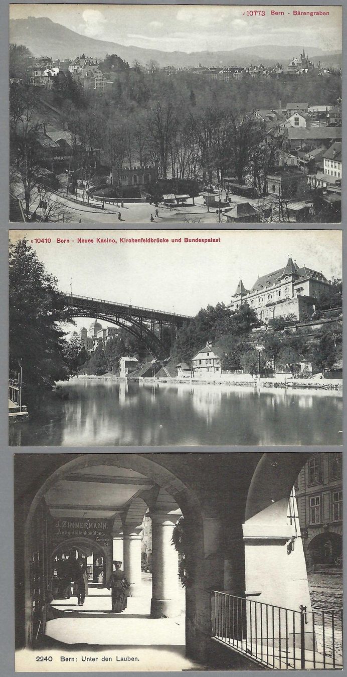 Cartoline postali: BERN STADT, 3 AK, SCHÖN – Usato da Pura venduto da ulisse1957