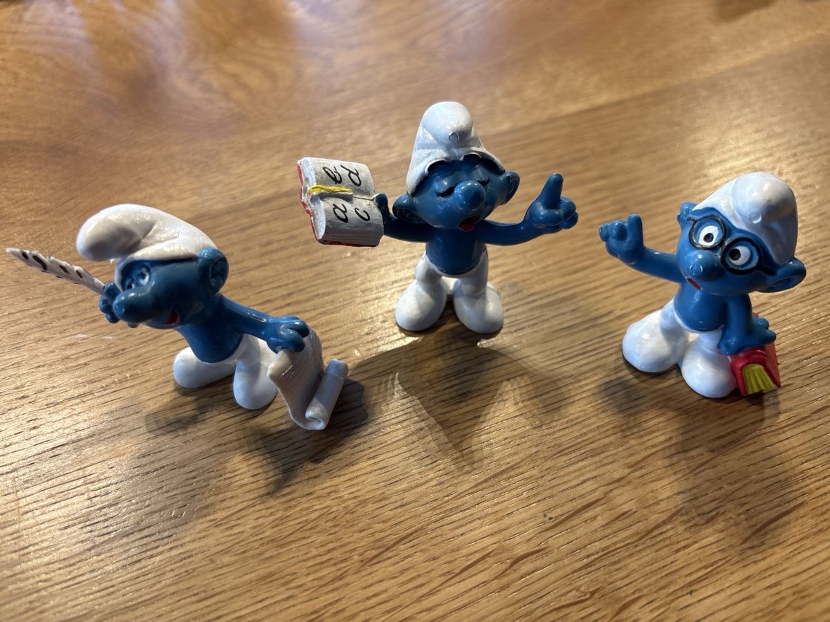 Statuette: Schlümpfe Figuren 3 Stück – Usato da Jona venduto da Metallkunst73