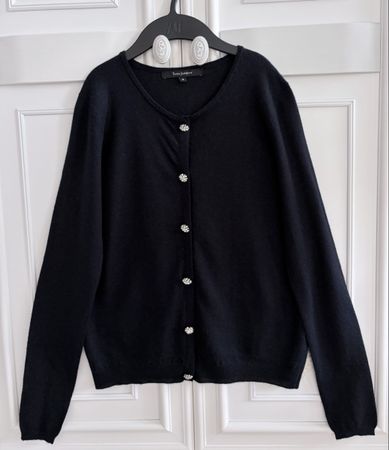 Tara Jarmon 100% cashmere navy blue cardigan