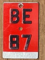 BE 87 - VELONUMMER - FAHRRADSCHILD - PLAQUE DE VELO - BE 87
