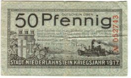 Notgeld "50 Pfennig. Niederlahnstein 1917"