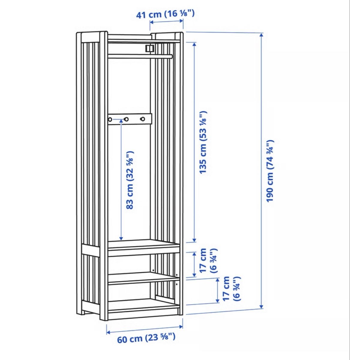 Ikea Porte manteau: IKEA Panget Garderobe  – D'occasion à Rain par sig_9jdd 1