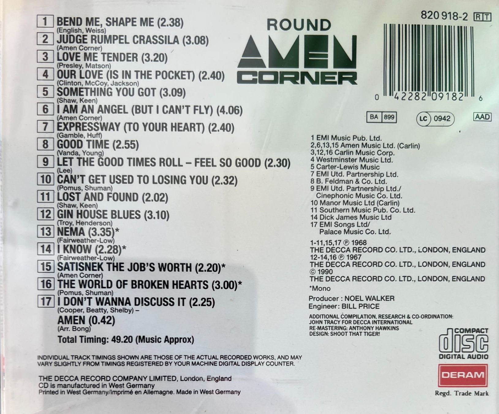CD: AMEN CORNER / Round Amen Corner – Usato da Bischofszell venduto da kustavi 1