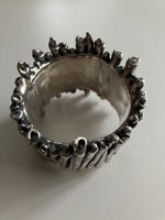 Massive Vintage Brutalismus Armspange aus 925 Silber – 108g
