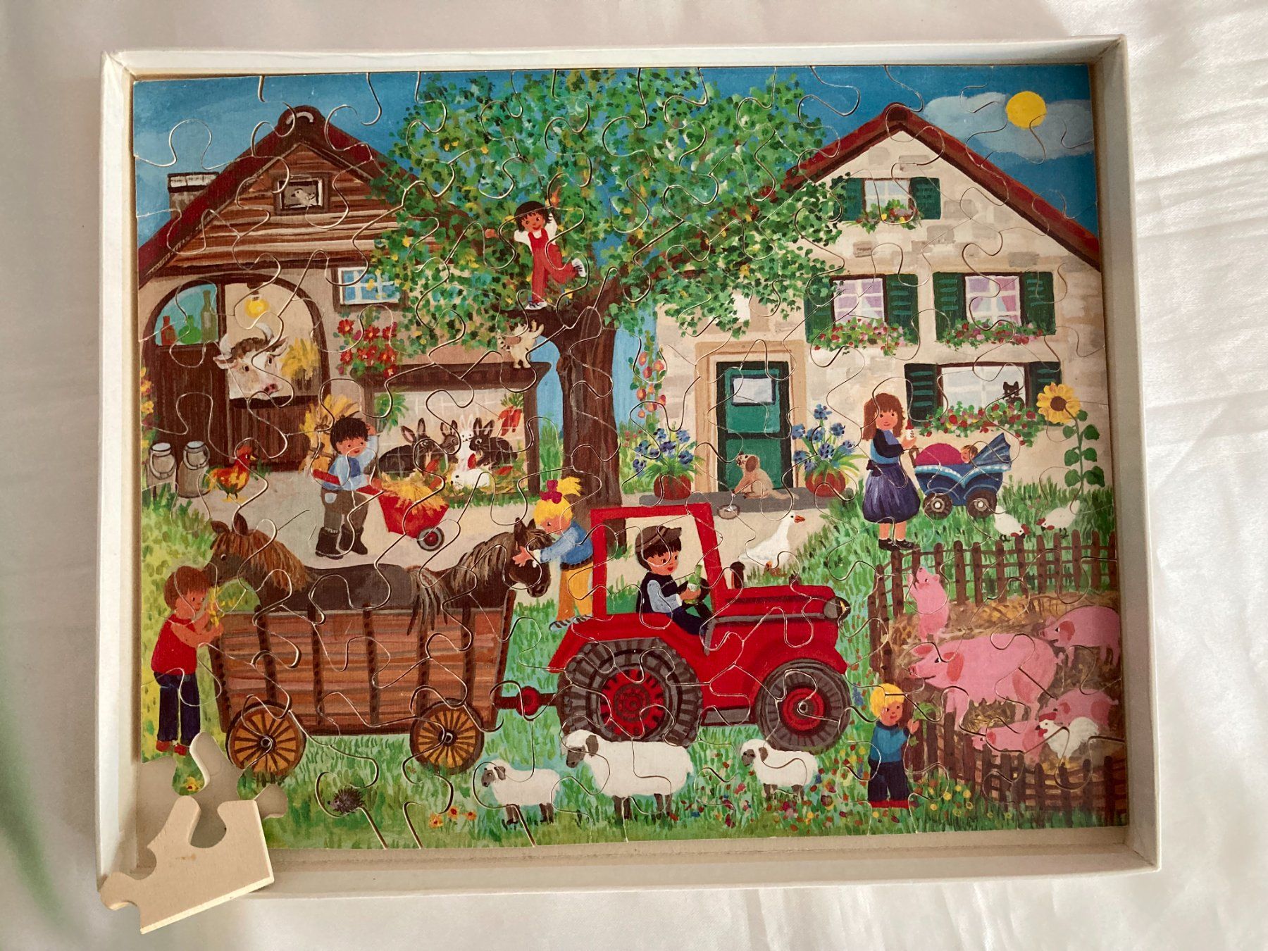 Penelope Puzzle: ***    Bauernhof Holzpuzzle  mit 80 Teilen   *** – Usato da Niederuzwil venduto da LaBambola 1