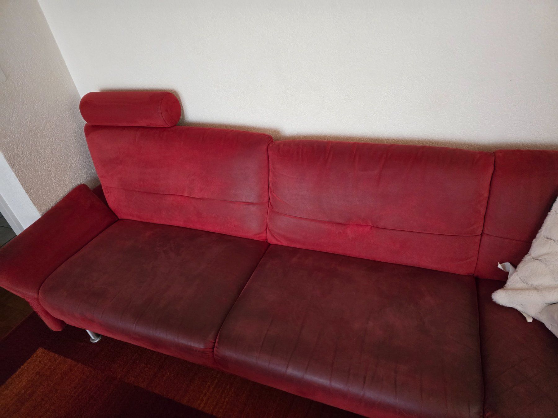 Divani: rotes Ecksofa, Synthetischer Stoff, abwaschbar – Usato da Marly venduto da poulin13 1
