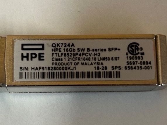 Cartoline: HPE SFP+ 16GB Transceiver - Modul – Usato da Schupfart venduto da philippb06 2