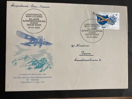 CH 1963 Sonderflug Oskar Binder Pro Aero off. Umschlag