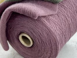 Kardierte Wolle & Kaschmir 10% & Pa, Art. Canazei 400g mauve