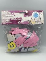 Bastel Buchstaben Glitzer Sticker Set, ca. 130 Stk. Neu