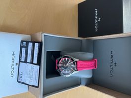 Hamilton Khaki Navy Scuba Auto Hot Pink