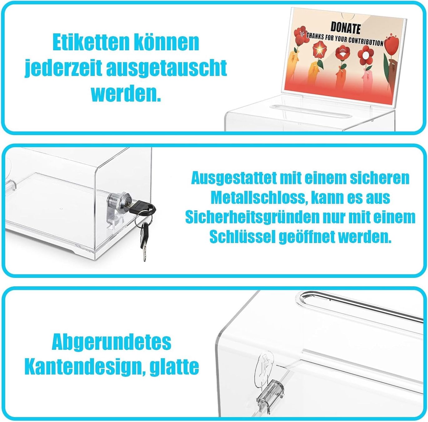 Casseforti: Abschließbar, Kommentarbox mit Einstecktafel, Kommentarbox – Nuovo e nell'imballaggio originale da Bülach venduto da StoreInShopSwiss 6
