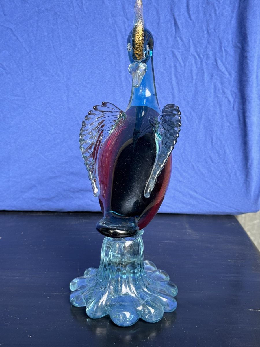 Murano Statuette: faisan multicolore en verre Murano – Usato da Lausanne venduto da artnouveau04 1