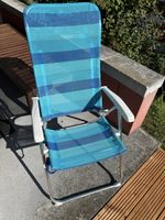 Strandstuhl / Campingstuhl (Alu, blau)