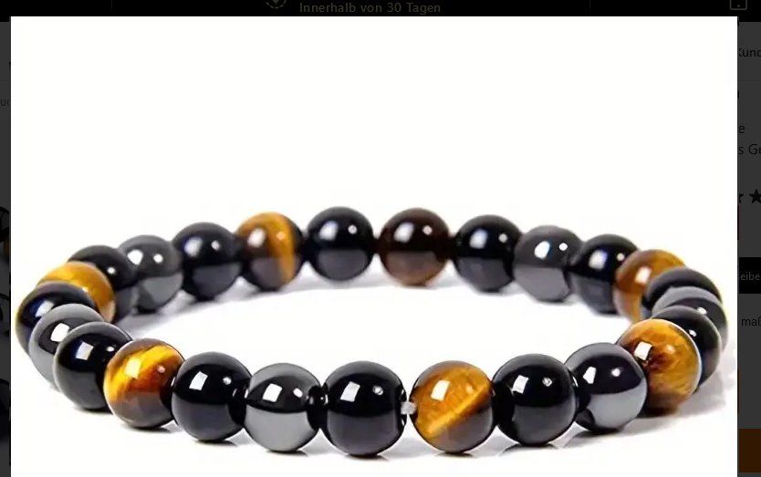 Bracciali & Braccialetti: TIGERAUGE PERLENARMBAND , UNISEX  NEU – Nuovo e nell'imballaggio originale da Dättwil AG venduto da GalerieAdS 1
