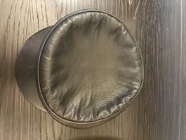 Hermès Schirmmütze Leder schwarz Grösse 57 gebraucht