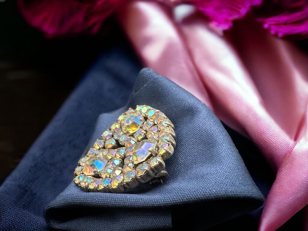 Aimimier Haarkamm Mit Pfauen-Strass – Vintage-Stil, Blau, Für Hochzeit & Festliche Anlässe