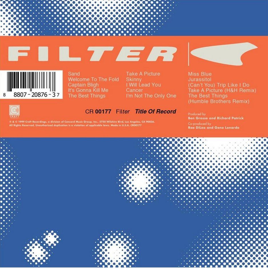 CD: Filter – Title Of Record – Usato da Brunnen venduto da Barfly5