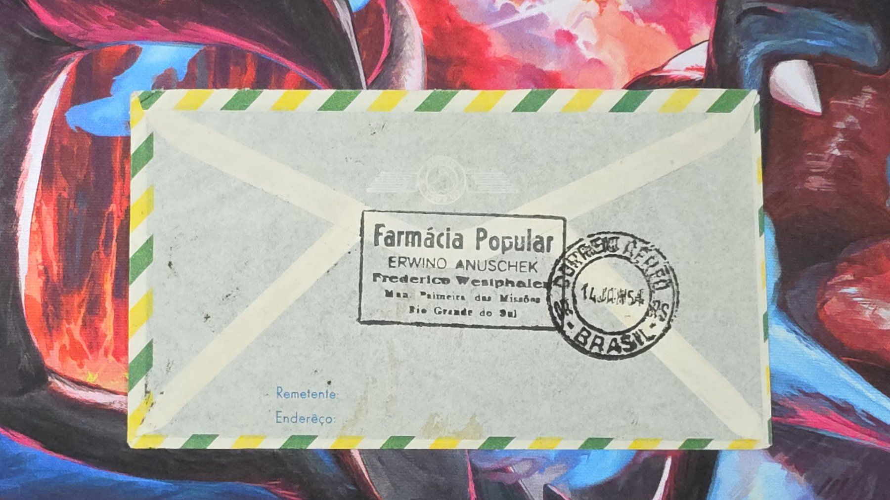 Alle Briefmarken: CL32 Enveloppe + Timbre Brasil 1954 – Gebraucht aus Cousset von Patrick_Collections 1