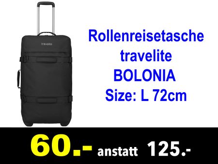 🔴 Rollenreisetasche TRAVELITE BOLONIA Size: L /469B