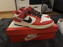 Nike Dunk Low Rot / Weiss / Schwarz – Grösse 44 – gebraucht 