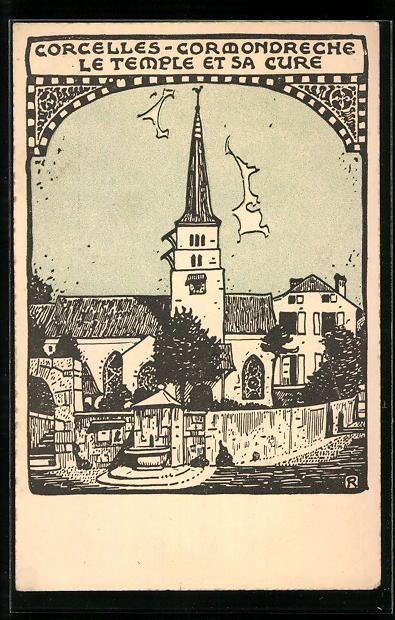 Cartes postales: Corcelles, Le Temple et sa Cure – D'occasion à Berlin par bartko-reher