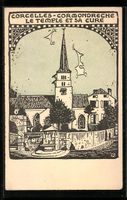 Corcelles, Le Temple et sa Cure