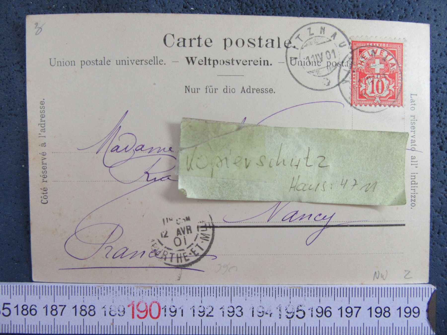 Cartoline postali: TITLISSPITZE SEILSCHAFT  1901 AK ONW – Usato da Ettingen venduto da Hausi4711 1