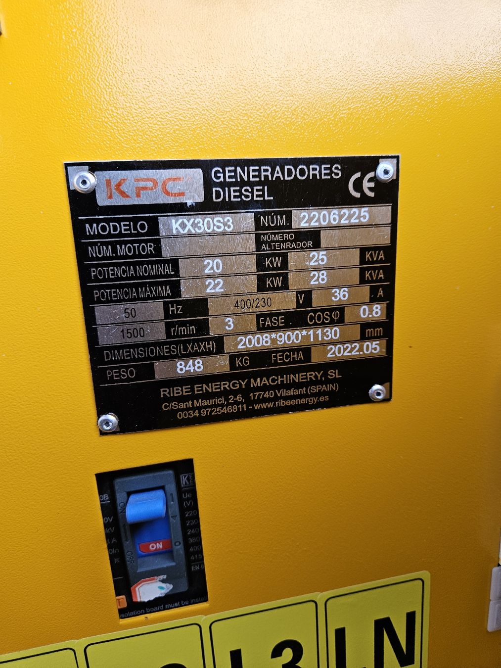 Generatori di corrente: Generator KPC KX30S3 25kVA Vorführmodell – Nuovo (secondo la descrizione) da Walde AG venduto da  2