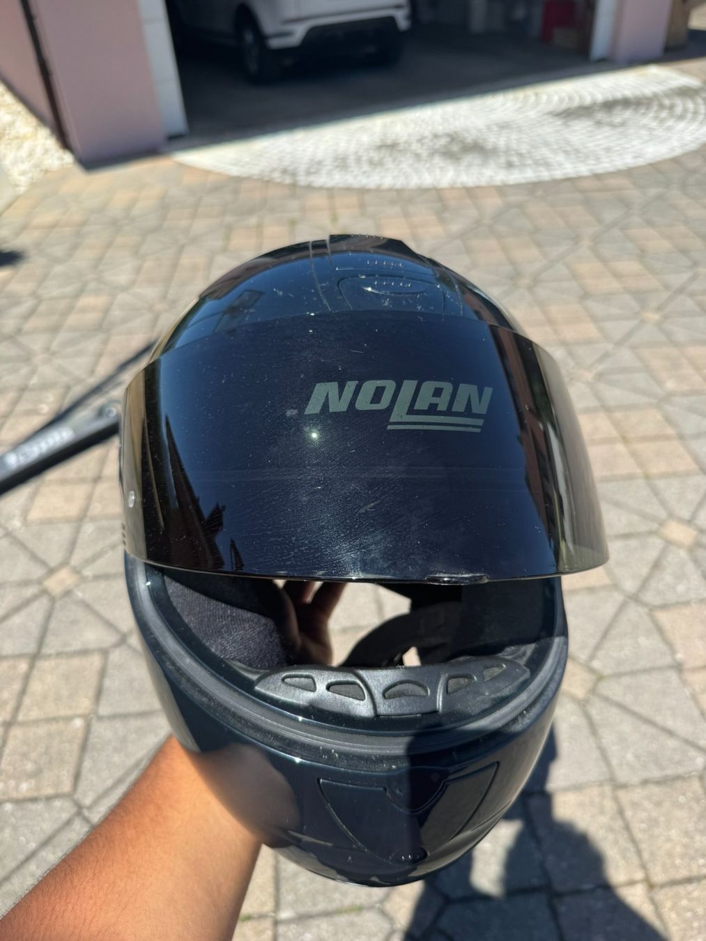 Caschi & visiere: Motorradhelm Nolan schwarz gebraucht mit Tasche – Usato da Härkingen venduto da Surferin2002 2