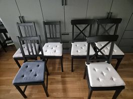 6x Stuhl mit Sitzpolster