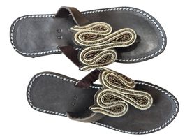 Handgemachte Leder-Sandalen -  Creme-Bronze 38 🔥 50% SALE