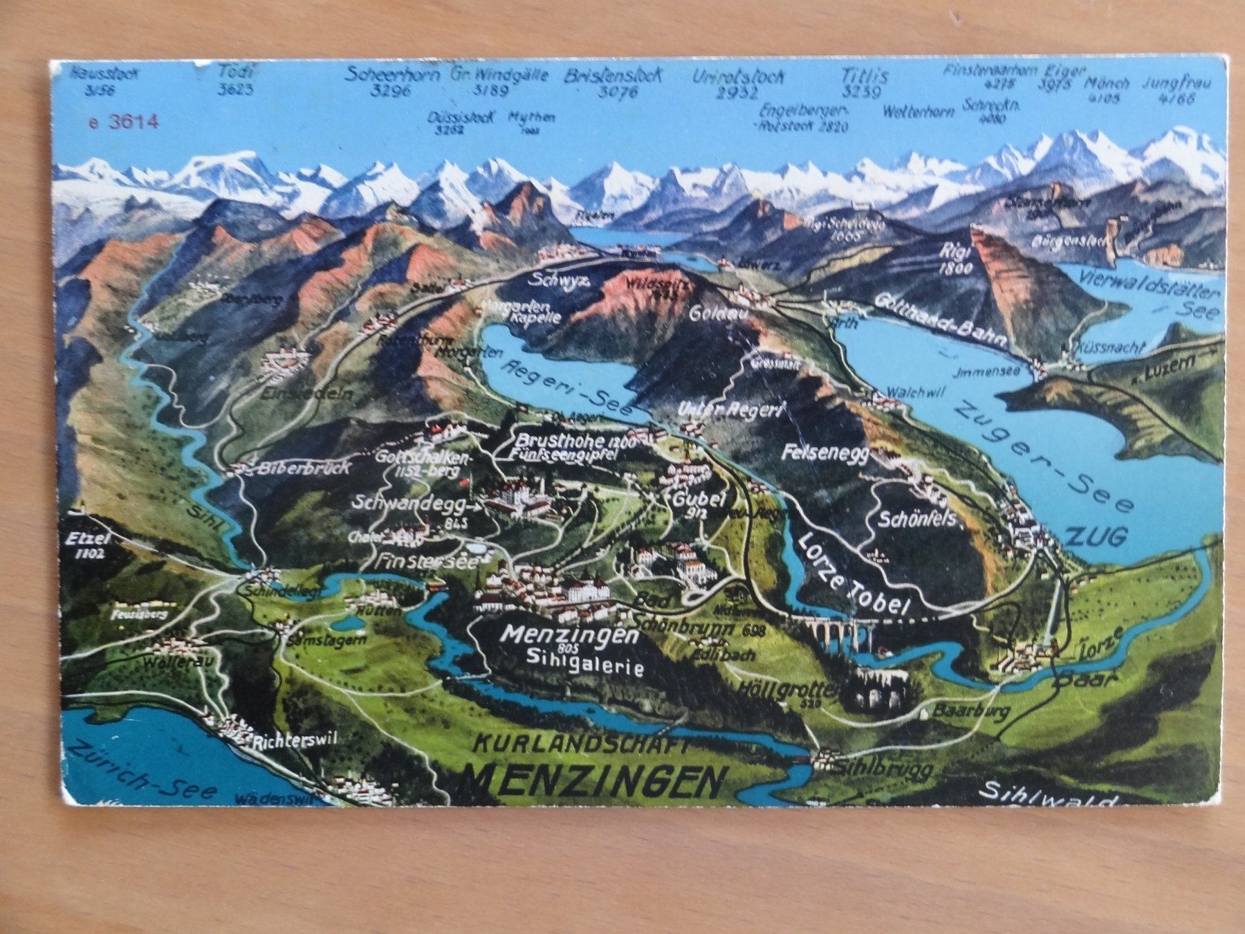 Cartoline postali: Menzingen - Kurlandschaft - 1932 – Usato da St Léonard venduto da Riglin
