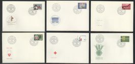 1963, FDC, Werbe- und Gedenkmarken (Nr. 395–400) (1)
