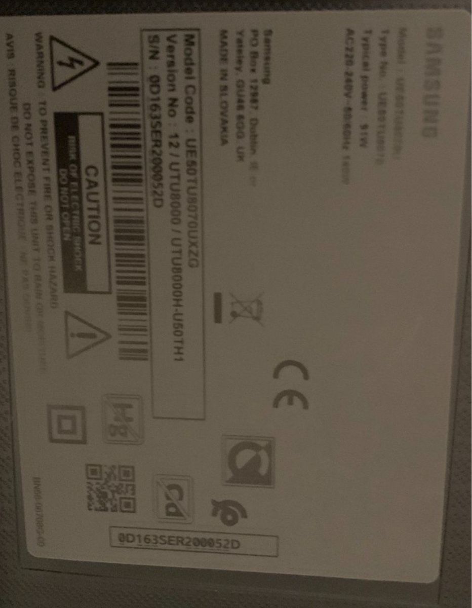 Samsung Televisori: Samsung UE50TU8070 50" UHD 4K TV – Usato da Roggwil BE venduto da  2