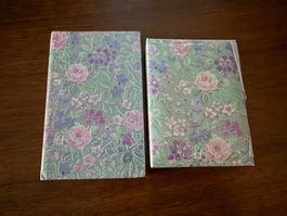 Adressbuch mit Notizblock Blumenmuster gebraucht