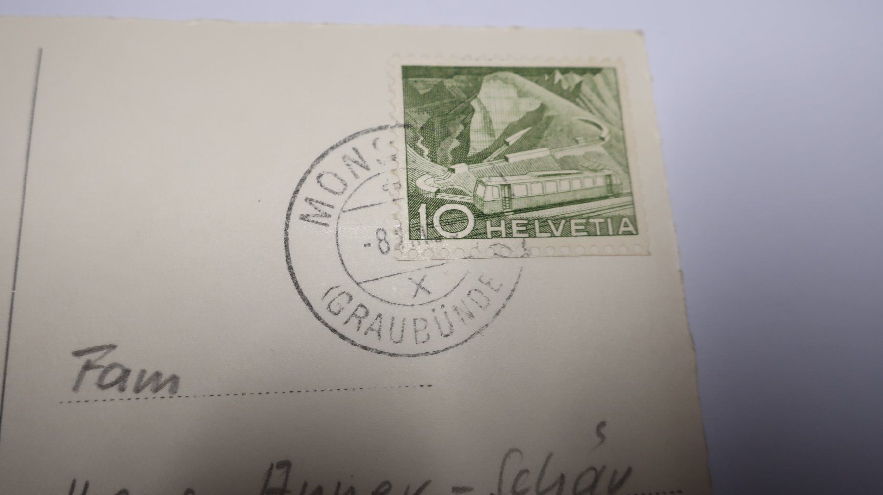 Cartoline postali: Inneralp bei Davos - Monstein mit Krummhörnli  1958 – Usato da Cormoret venduto da Pascalll2001 4