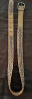 Trendiger Ledergürtel mit silbernen Details, Grösse 90cm