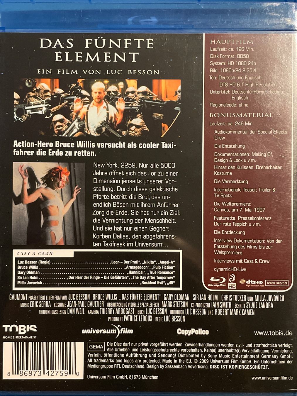 Alle DVDs: Das fünfte Element  (1997) – Neu (gemäss Beschreibung) aus Waldenburg von Gonzo8 1