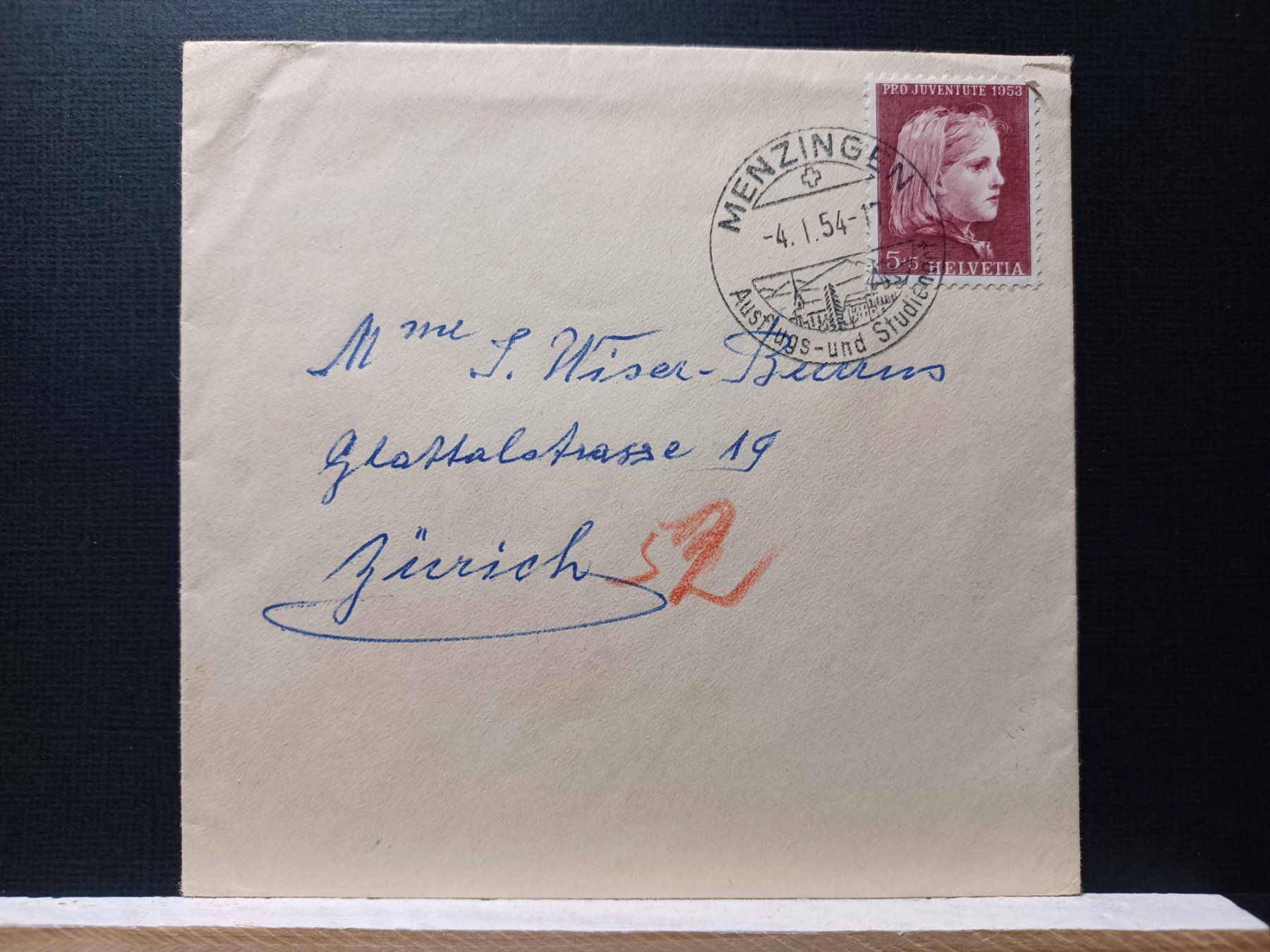 Tutti i francobolli: ZG, Brief Menzingen, 4.I.1954 – Usato da Aarau Rohr venduto da mgvw