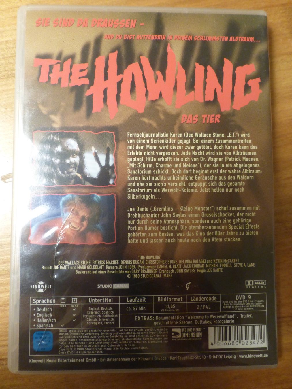 Tutti i DVDs: The Howling Joe Dante Horror DVD – Usato da Zumikon venduto da psisound 1