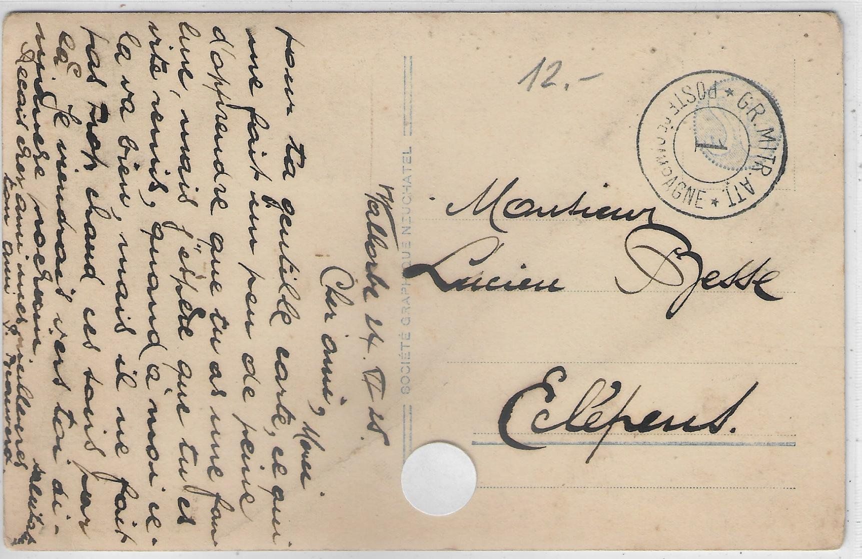 Cartoline postali: Vallorbe - Vue generale – Usato da Ettingen venduto da Kartenplanet 1