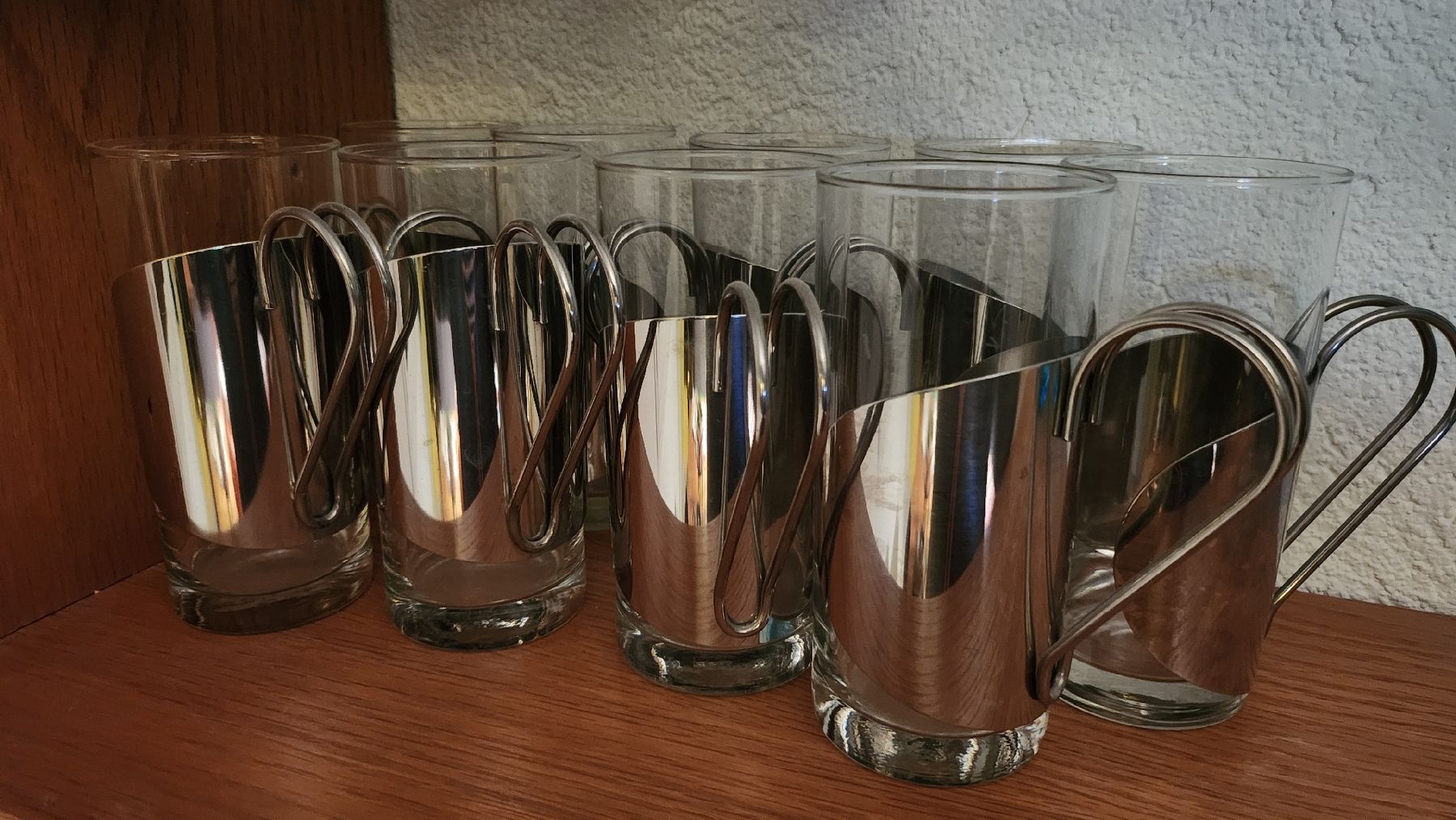 Bicchieri: 6er Set Teegläser mit Halter, Vintage – Usato da Weiningen ZH venduto da Annakatharina 1