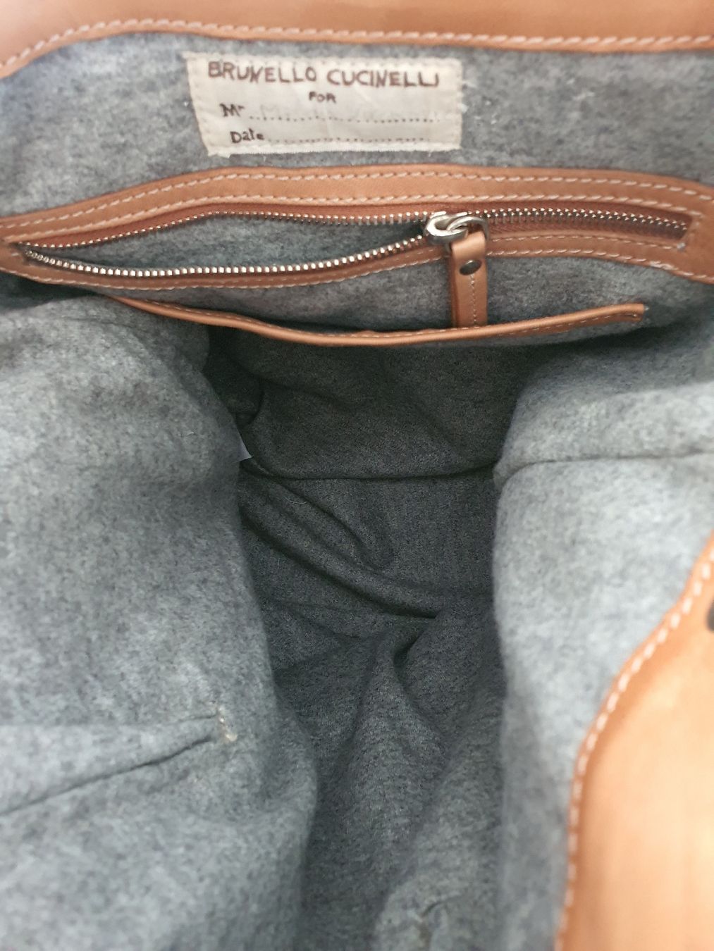 Brunello Cucinelli Rucksäcke: Brunello Cucinelli backpack light brown leather – Gebraucht aus Genève von gvokiii 7