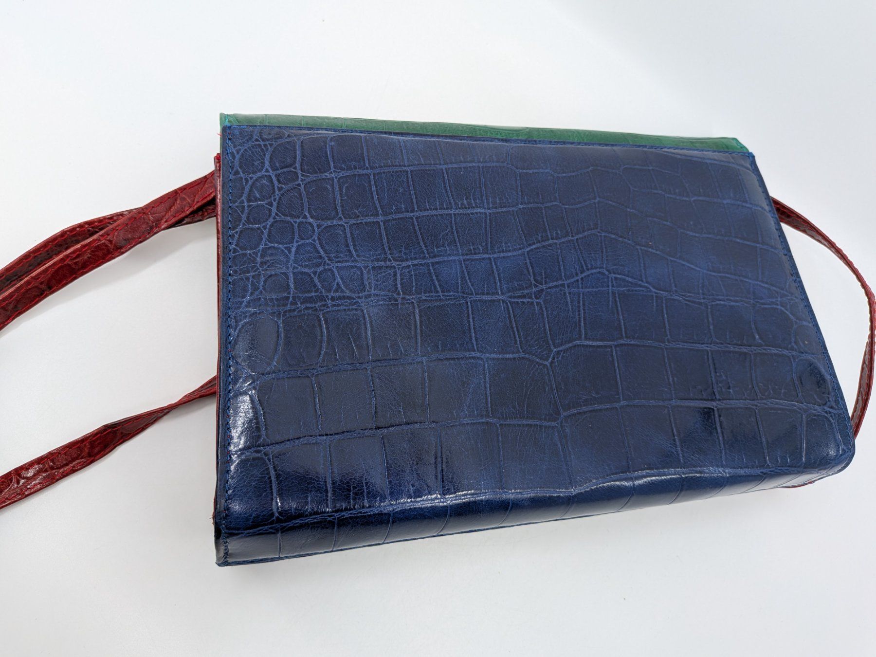 Borse da donna: Vintage 3-farbige Ledertasche Swiss Made – Usato da Emmen venduto da magelan 3