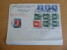 Interessanter Beleg mit Zeppelin befördert