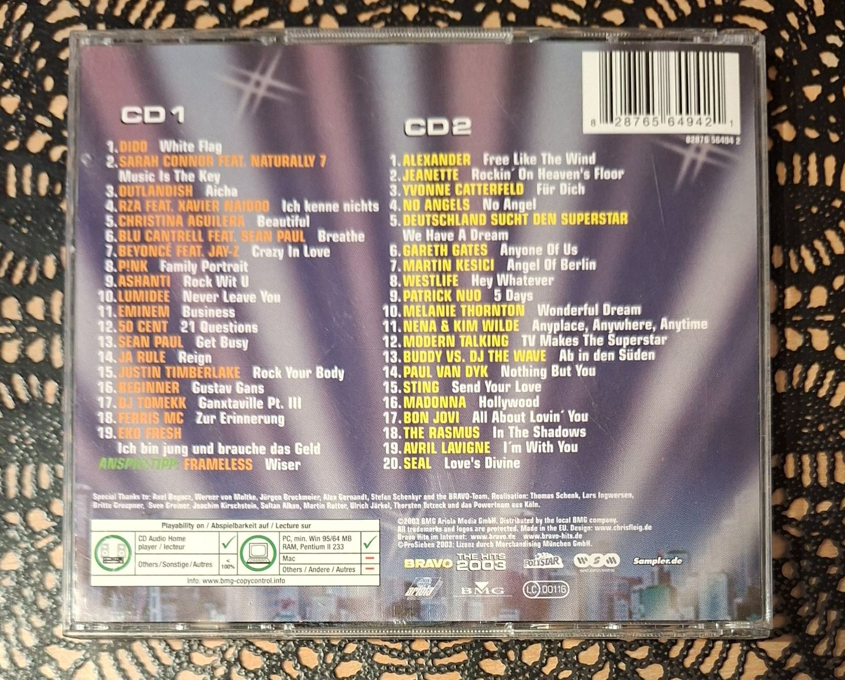 CDs: Bravo Hits - The Hits 2003, 2CD Hit Compilation Sampler 2003 – Gebraucht aus Amriswil von Celini3 1