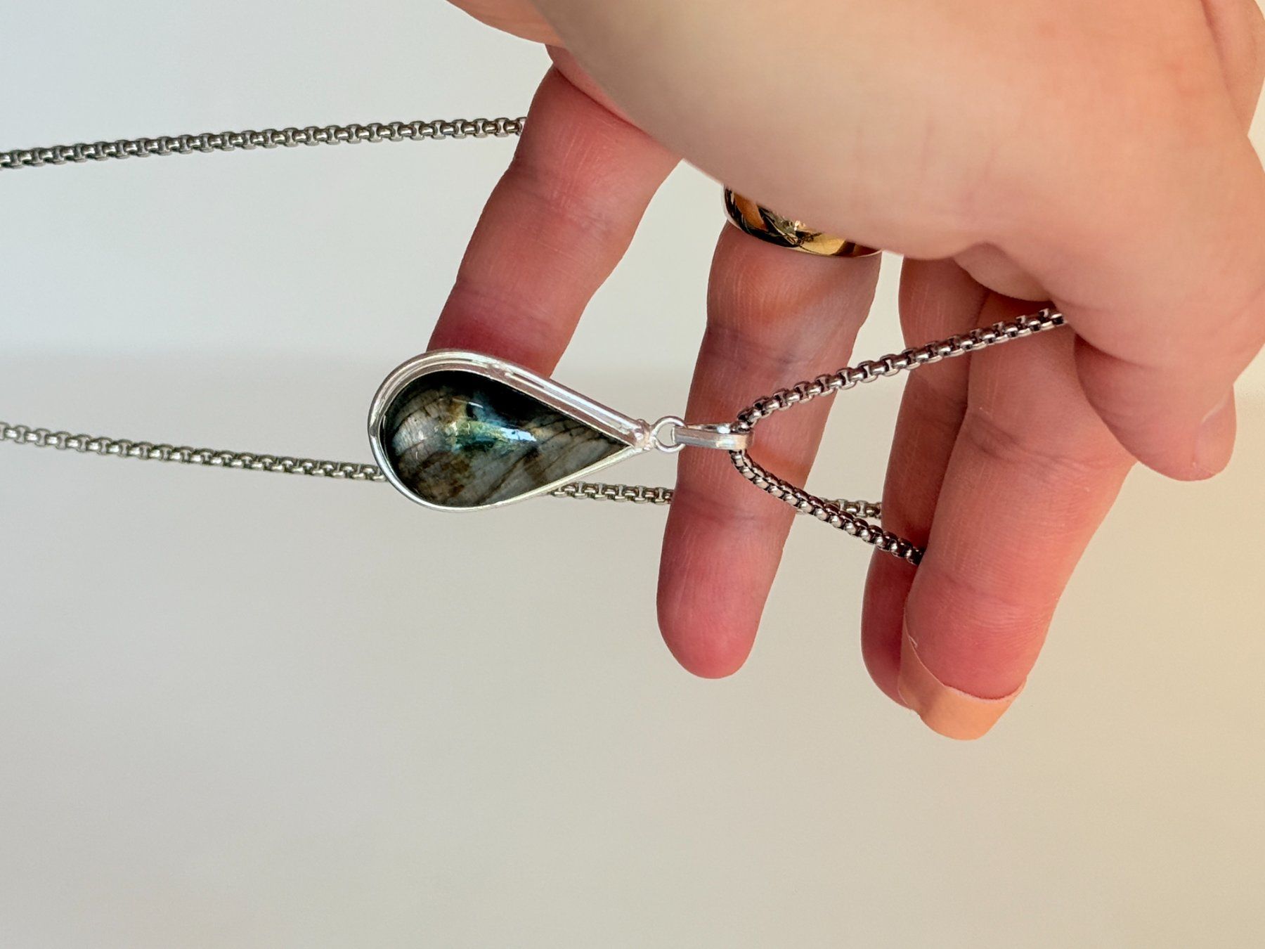 Ketten: Collier Labradorite , forme de goutte ✨... – Neu und originalverpackt aus Genève von AWWA 4
