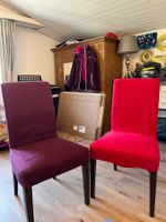 2 IKEA-Stühle mit 7 austauschbaren Bezügen, henriksdal